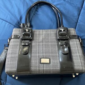 Beijo London Paris New York Couture Collection Plaid Hand Bag Purse